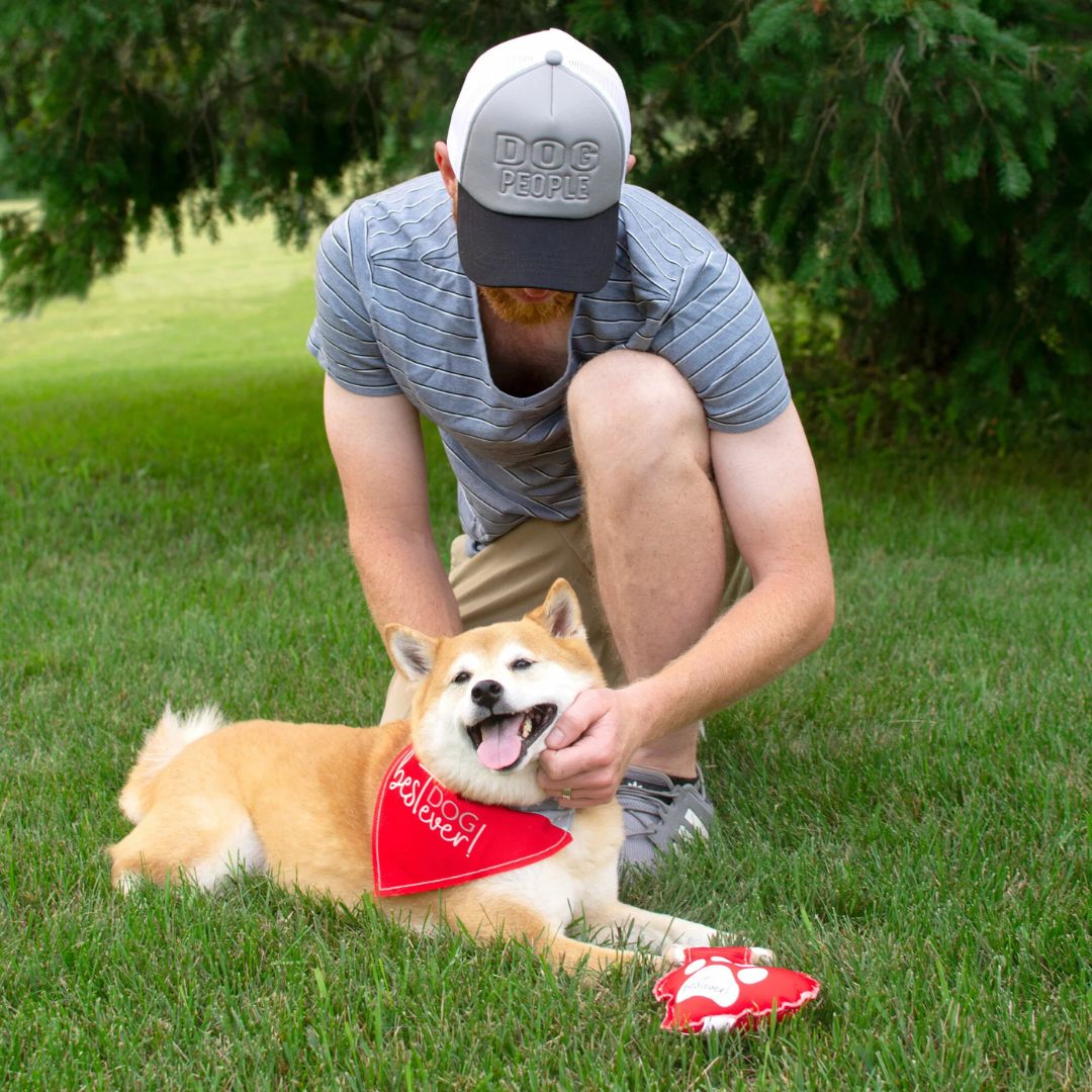 Best Dog Ever Canvas Slip-On Pet Bandana – Pavilion’s Pets – 12″x8″